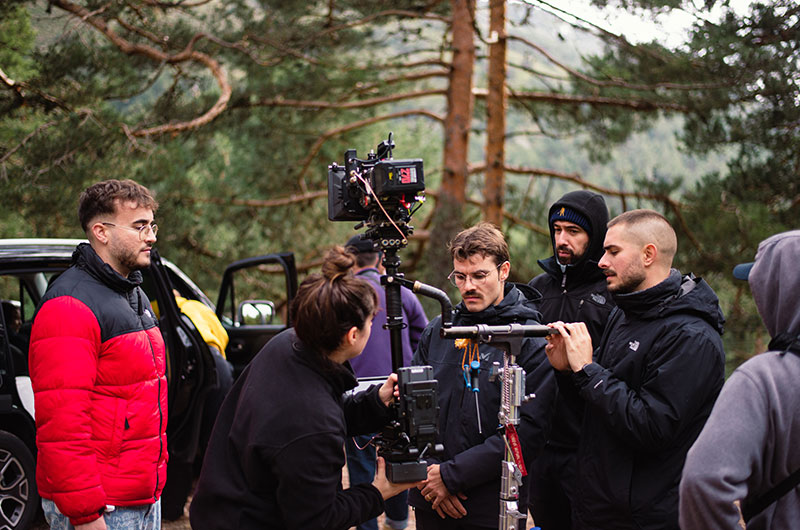 equipo Foto de equipo grabando.
